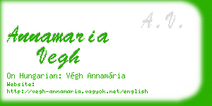 annamaria vegh business card